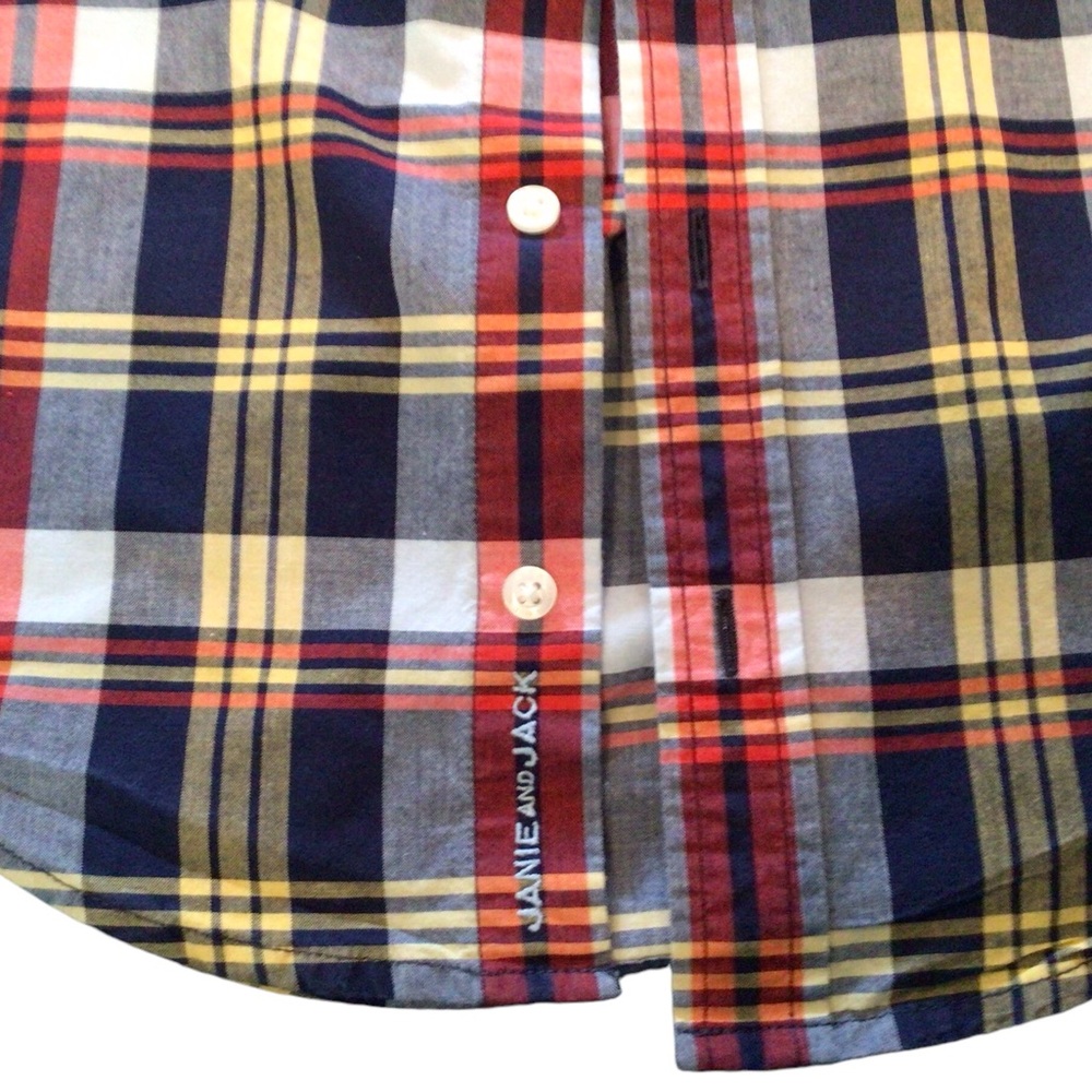 Janie and Jack boys size 3, button up cotton shirt - Picture 4 of 6